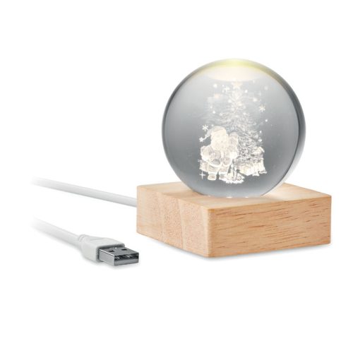 Bola de vidrio LED navideña